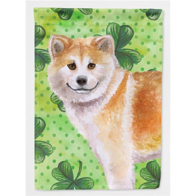 Carolines Treasures BB9852GF Shiba Inu St.Patricks Flag - Garden Size
