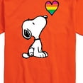 thumbnail image 3 of Peanuts - Snoopy Rainbow Heart - Men's Short Sleeve Graphic T-Shirt, 3 of 6