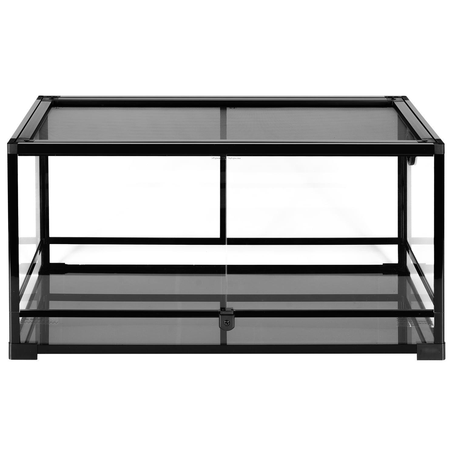 OiiBO  50 Gallon Reptile Glass Terrarium Tank Double Hinge Door with Screen Ventilation Large Reptile Terrarium 36" x 18" x 18"(Knock-Down)