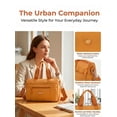thumbnail image 6 of Gustave Women's Nylon Crossbody Shoulder Bag Multi Pockets Tote Handbag Purse Casual Lightweight Top Handle Satchels for Travel Work Daily - Yellow, 6 of 8