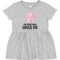 thumbnail image 3 of Inktastic Pink Piggies My Great Aunt Loves Me Girls Baby Dress, 3 of 5