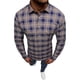 thumbnail image 1 of Camisas Para Hombre Casual Hombres manga larga Otoño Invierno Casual Plaid impreso camisas Top blusa camisas (Coffee, M), 1 of 7