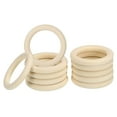thumbnail image 1 of Unique Bargains 70mm Wooden Rings for Crafts, 15 Pack Natural Wood Rings Unfinished Wood Loop Circle, 1 of 8