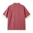 thumbnail image 3 of Guluxicc Men's Linen Shirts Button Short Sleeve Lounge Wear for Summer Beach Vacation, 3 of 4