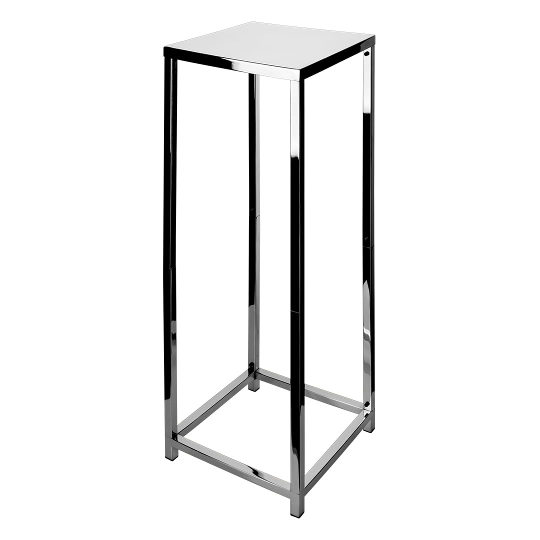 Koyal Wholesale Metal Stand Silver Metallic Chrome Finish, 29 x 10Inch