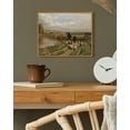 thumbnail image 4 of Drsoum Vintage Village Pathway with Sheep Wall Prints Classic Retro Farmhouse Rustic Decorations for Living Room Bedroom 8x10in Natural Framed, 4 of 6