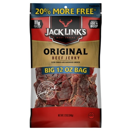 Jack Link's 100% Beef Original Beef Jerky 12oz Resealable Bag