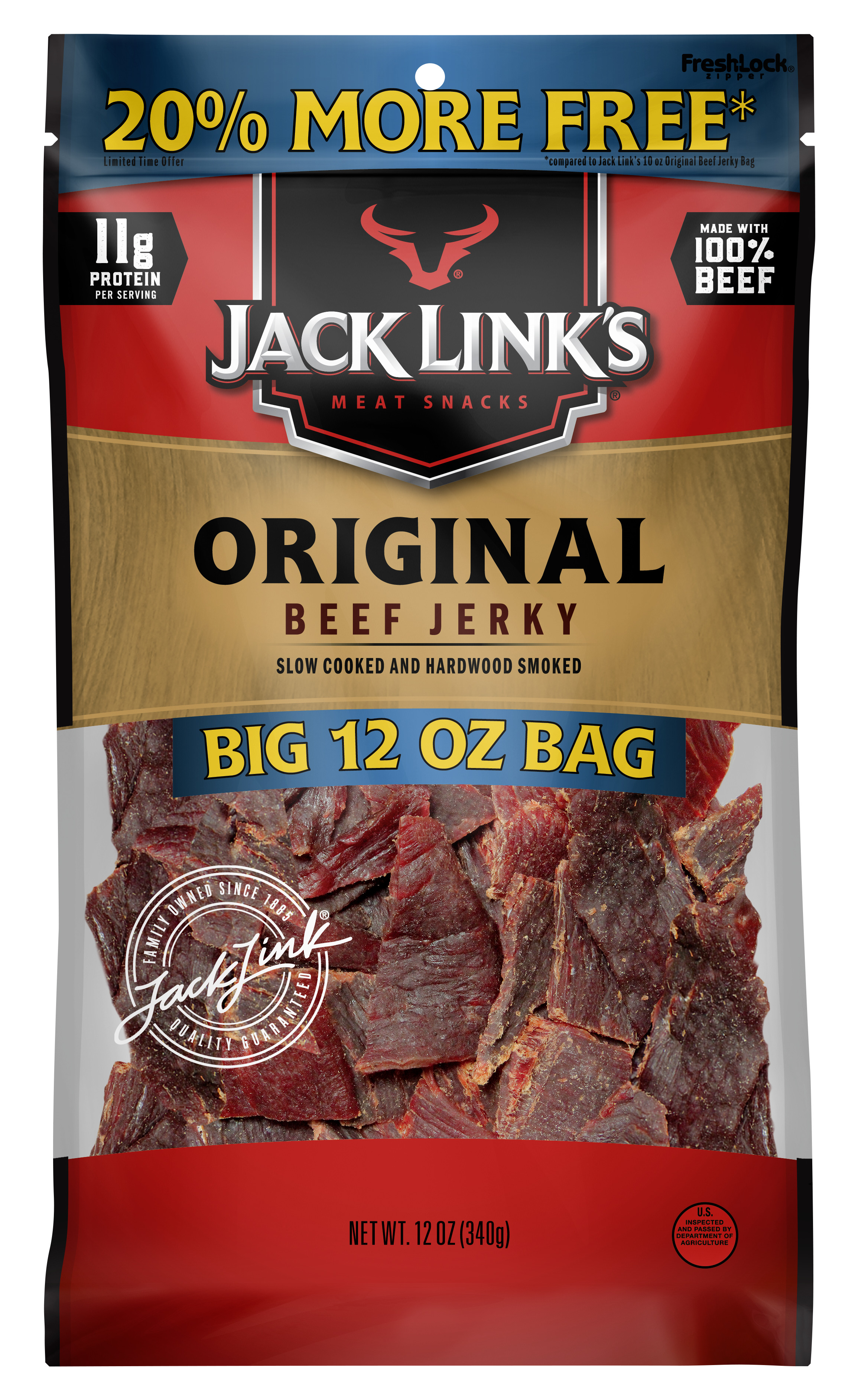 Jack Link s Beef Jerky Bonus Bag Original 12oz Walmart Jack Link s Beef Jerky Bonus Bag Original 12oz Walmart