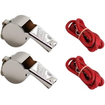 American Whistle Corporation 2 Pack Defender Brass Whistles with Paracord Lanyards - Safety Whistle