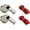 Red, variant on American Whistle Corporation 2 Pack Defender Brass Whistles with Paracord Lanyards - Safety Whistle