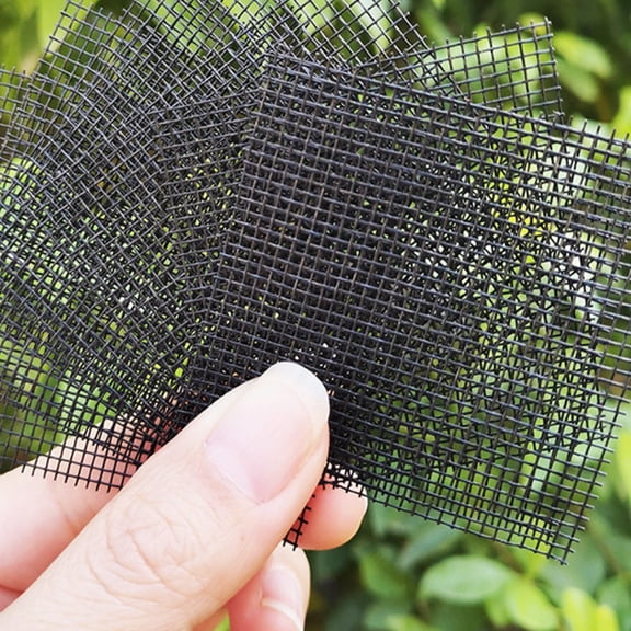 50pcs Flower Pot Hole Mesh Pad 45x1.5mm Round Bottom Grid Mat Drainage Plant Smile Home