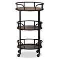 thumbnail image 3 of Baxton Studio YLX-9052 Bristol Rustic Industrial Style Metal & Wood Mobile Serving Cart, 3 of 6