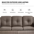 thumbnail image 4 of PARKWELL Outdoor Patio Wicker Furniture Set - 5 Piece Sectional Sofa Set with 3-Seat Sofa,2 Chairs and 2 Ottomans,Gray Wicker and Gray Cushion, 4 of 8