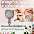 thumbnail image 4 of RAGUPEL Hand Mirrors with Handle,Circle Shaped Mirror 4.7"*3"*0.2" Hand Mirror,Feline Style Small Mirror,Style2, 4 of 7