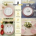 thumbnail image 4 of Impresserve 13 Inch Pink Hammered Charger Plates with Gold Rim, Disposable Plastic Charger Plates for Events and Dining, 8 Count, 4 of 11