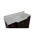 thumbnail image 2 of Nantucket 48" Bathroom Vanity with Chocolate Cabinet and Quartz Top, 2 of 6