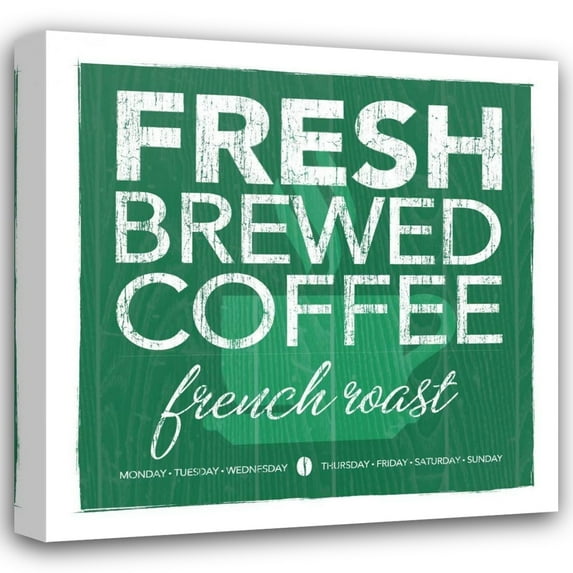 Kristin Emery 20x20 Gallery Wrapped Canvas Wall Art Titled - Fresh Brewed Teal