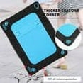 thumbnail image 3 of FIEWESEY Kids Case for Coopers Tablet CP10 10.1 inch Tablet,Shockproof Kids Rugged Case with Shoulder Strap Case for YQSAVIOR/Coopers Tablet CP10 10.1 inch+Screen Protector (Black/Blue,1 Pcs), 3 of 6