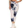 thumbnail image 2 of SEASUM High Waist Yoga Capris For Women Tummy Control Tie Dyed Butt Lift Leggings Textured Workout Pants Sports Tights Ocean S, 2 of 6