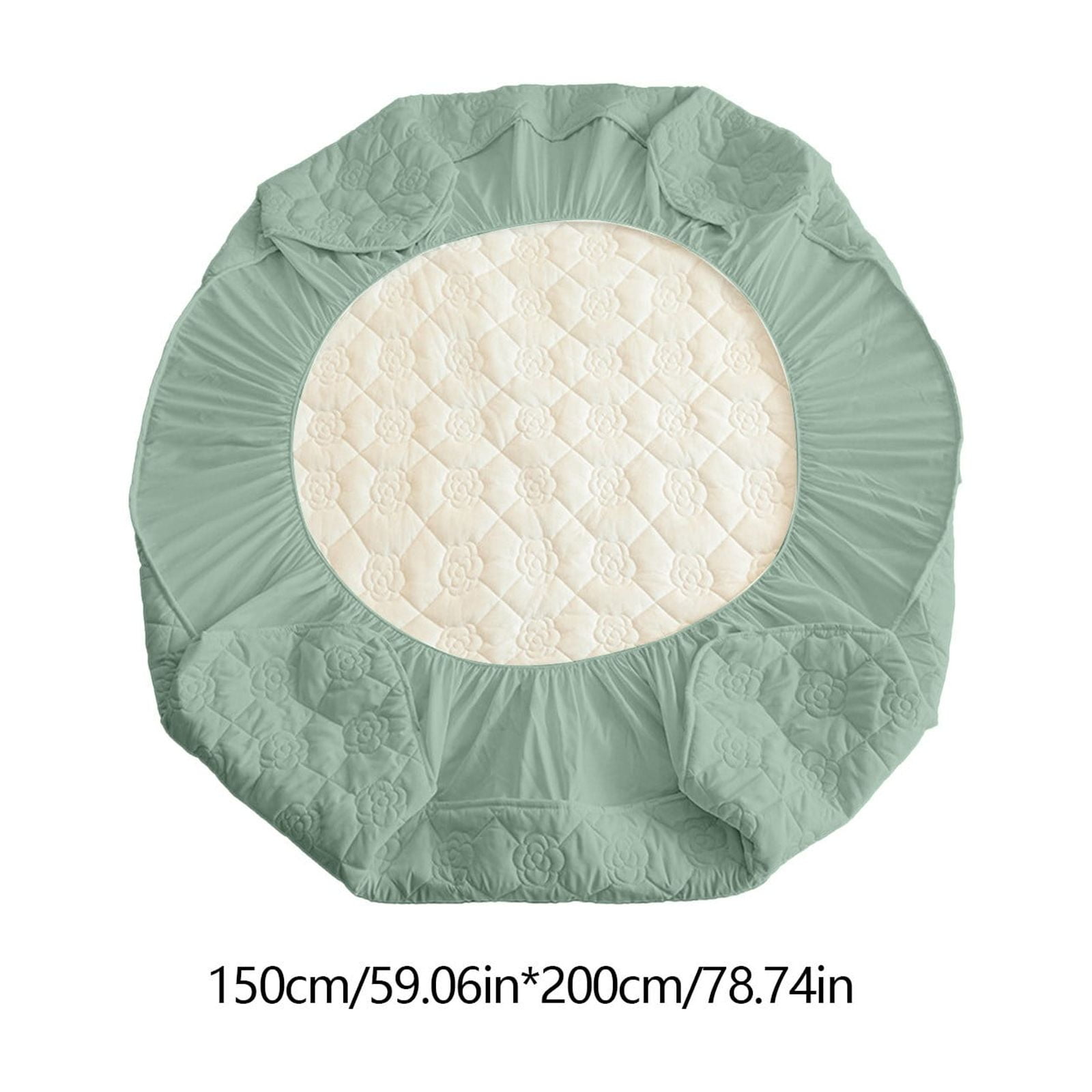 Hmgxay Waterproof Bed Sheet, Comfortable Soft Thickened Intercalated Breathable Washed Cotton Mattress Protective Cover, Fitted Mattress Pad for All Seasons(78.7x59 Inches)