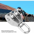 thumbnail image 4 of Innovative Double Pulley Block For Rope Lifting, Stainless Steel Heavy Duty Swivel Pulley With Smooth Turning Wheel For Indoor Outdoor Use, 4 of 5