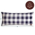 thumbnail image 3 of Dearfoams Royal Plush Reverse to Super Soft Sherpa Body Pillow, 20" x 48", Navy White Check, Polyester Fill, 3 of 7