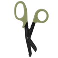 thumbnail image 2 of Tijeras de primeros auxilios EMT Sailing tijeras de rescate militar de acero inoxidable Verde militar, 2 of 10