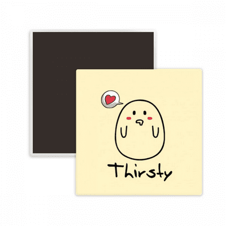 

Lovely Expression Longing Appetence Square Ceracs Fridge Magnet Keepsake Memento