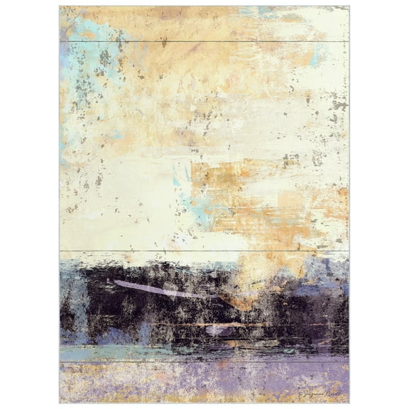 Aubergine II Washable Abstract Art Area Rug size 8'x10', Power-loomed, Heavenly Softness with Non-Slipping Backing