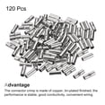 thumbnail image 3 of Uxcell Non-Insulated Butt Crimp Terminals 12-10 AWG for Electrical Wire DIY Pack of 120, 3 of 5
