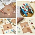 thumbnail image 6 of 2 Styles Wax Seal Stamp Set Brass Sealing Stamp Heads+1pc Wood Handle Removable Kit Spooky Spider Web Coffin for Party Envelopes Invitations Card DIY Craft Gifts Wrap DIY, 6 of 9