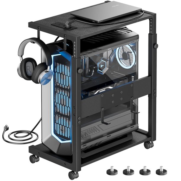 Soporte de torre para computadora JANE EYRE ajustable con estación de carga