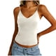 thumbnail image 1 of Camisetas de Manga Corta para Mujeres Camisola de Cuello en V en Forma de I Parte Trasera Plegada Yoga Tank Top Casual Poliéster Longitud Regular, 1 of 8