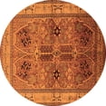 thumbnail image 1 of Ahgly Company Indoor Round Oriental Orange Traditional Area Rugs, 8' Round, 1 of 4