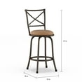 Mainstays 24" Bronze Swivel Bar Stool, Tan Microfiber Seat
