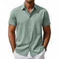 thumbnail image 2 of WIZUTIZ Mens Casual Button Down Shirt Short Sleeve Summer Shirt for Beach Vacation Resort Wear, 2 of 5