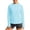 Light Blue, variant on Womens Long Sleeve Hooded Jackets Lightweight Waist Cinched UV Protection Sun Shirts Workout Athletic Hiking Running Tops Black