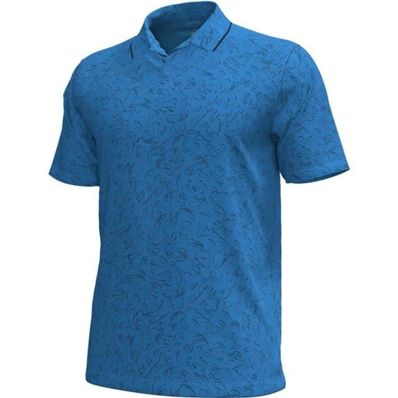 NEW Men's Under Armour Golf Iso-Chill Floral Lines Polo Photon Blue Large