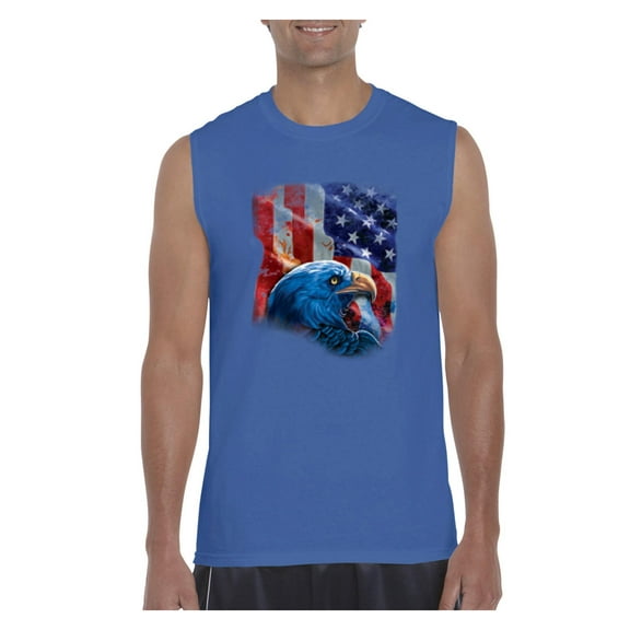 NIB - Men's Graphic T-Shirt Sleeveless - American Flag 4th of July
