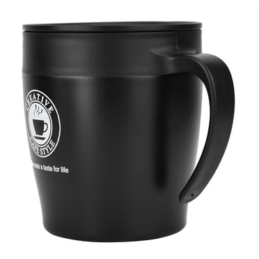 Tasse à Café Isolée en Acier Inoxydable Tasse à Café Isolée Tasse de Voyage avec Cuillère et Couvercle pour le Bureau et le Voyage(??)