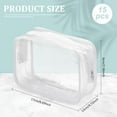 thumbnail image 2 of 15 Pieces Clear Cosmetics Bag PVC Zippered Clear Toiletry Carry Pouch Portable Cosmetic Makeup Bag Waterproof Makeup Bag Plastic Organizer Case for Vacation Bathroom WhiteDIY, 2 of 7