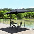 thumbnail image 2 of Costway Parasol Déporté de Patio 10 X 10 Pi en Aluminium, Rotation 360°, Inclinaison, Bleu Marine, 2 of 10