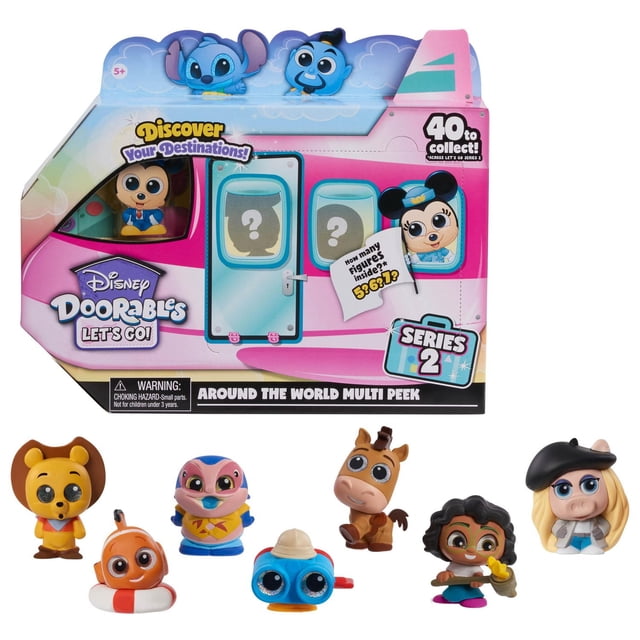 Disney Doorables NEW Let’s Go Around the World Figure Peek Series 2, Collectible Blind Bag Figures, Styles May Vary