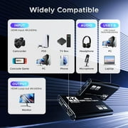 4K HDMI Capture Card for Streaming, Full HD 1080P 60FPS USB Cam Link Game Audio Video Capture Card Nintendo Switch/PS5/3ds/Xbox/PS4 (Black)