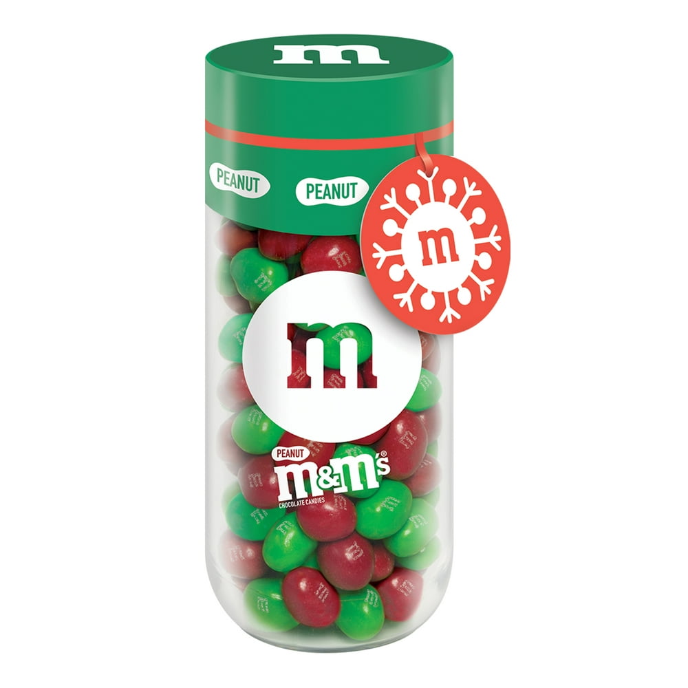 M&M's Peanut Milk Chocolate Holiday Gift Jar, 11 Oz