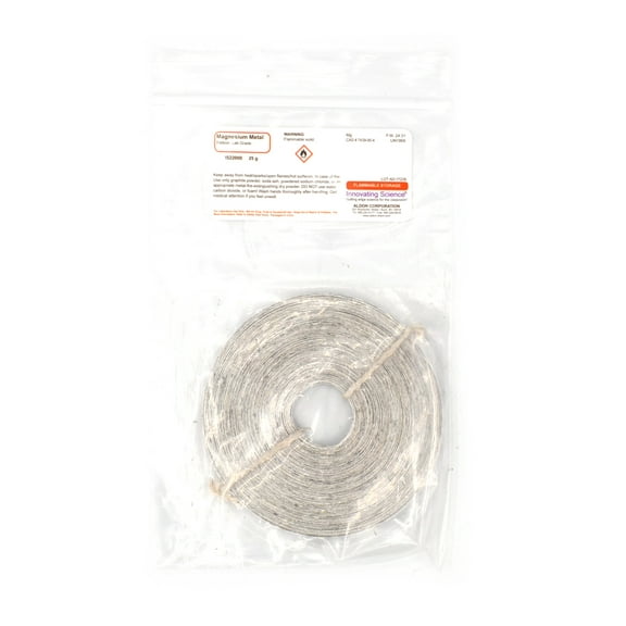 Laboratory-Grade Magnesium Ribbon, 25g - The Curated Chemical Collection