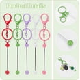 thumbnail image 4 of DIY Beadable Keychain Bar Making Kit Including Brass Blank Bar Beadable Keychain Acrylic & Resin & Plastic Pearl Beads Faux Suede Tassel Pendant Decorations Mixed Color 124Pcs/box, 4 of 6