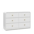 thumbnail image 3 of Storkcraft Santos 6 Drawer Nursery Double Dresser, White, 3 of 12