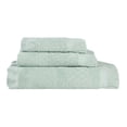thumbnail image 3 of Superior Rolla Cotton Geometric Soft 3 Piece Towel Set, Sage, 3 of 12