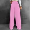 thumbnail image 5 of DHFJKG Women's Wide Leg Sweatpants High Waist Loose Fit Elastic Drawstring Solid Color Sports Casual For Commuting Running Soft Classic Trousers, 5 of 9